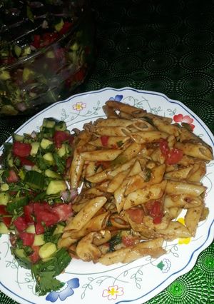 صورة لوصفة معكرونة صحية 😋