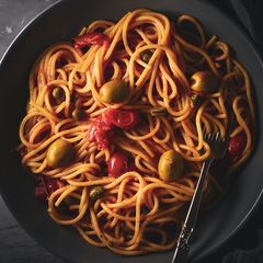 A picture of Simple Spaghetti Puttanesca.