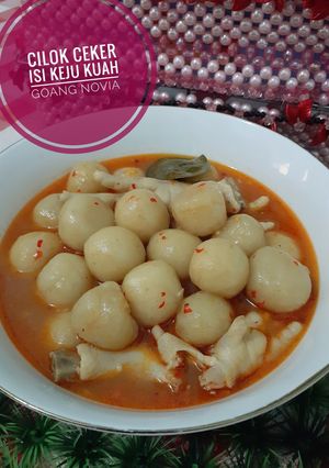 Foto resep Cilok ceker isi keju kuah Goang