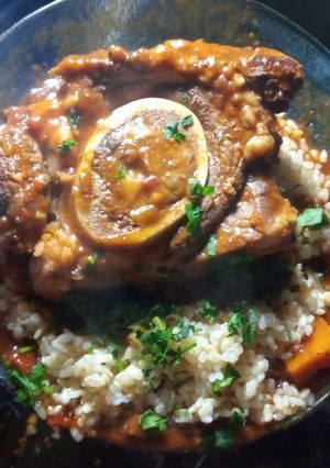 Una foto de Guiso de arroz yamaní