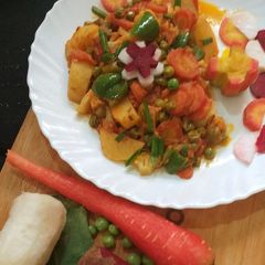 Mix vegetable sabzi A picture of Mix vegetable sabzi.