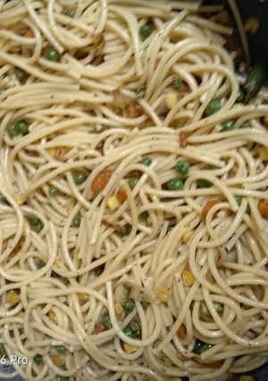 A picture of Spaghetti veg #4week challenge.