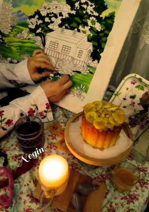 عکسی از دستور کیک ماست با کارامل خونگی خودم