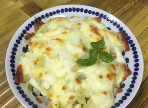 Hình của món Nui Bò Bằm Đút Lò.