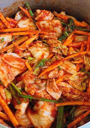 Hình của món Kimchi cải thảo siêu tốc.