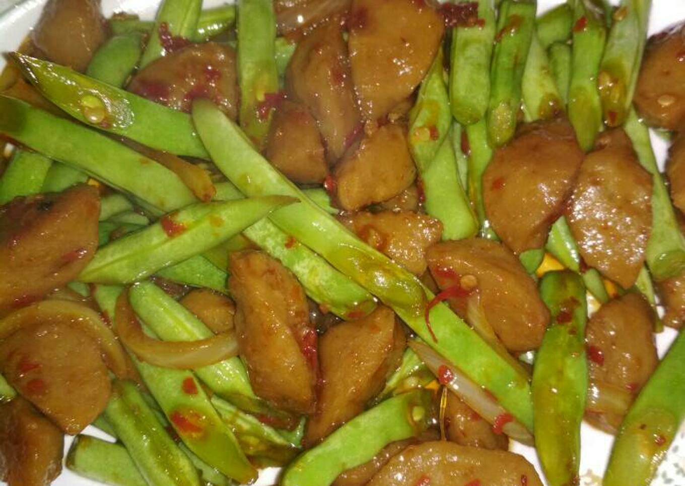 Tumis buncis bakso special