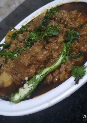 कीमा विद अरबी (keema with arbi recipe in Hindi) रेसिपी मुख्य फोटो