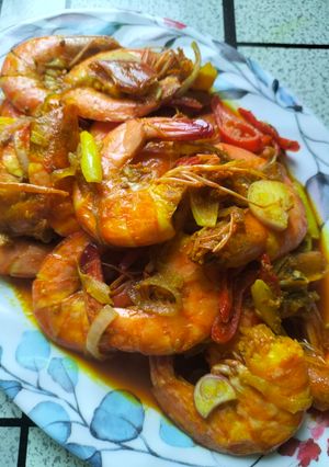 Gambar Udang Goreng Kunyit