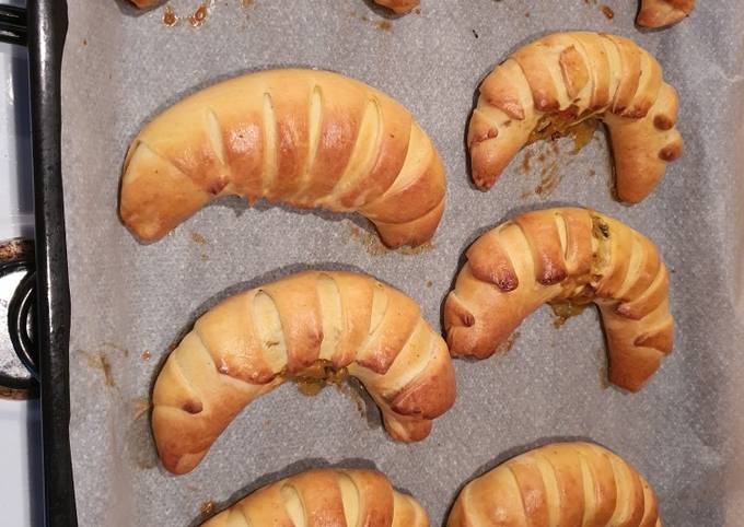 Recette Délicieux Croissants fourrés aux légumes