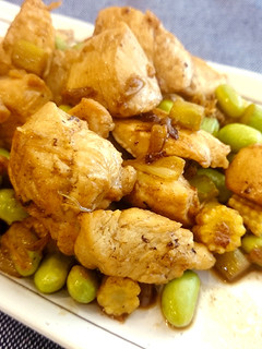 有心食譜:玉米荀炒雞丁 的食譜成品照片
