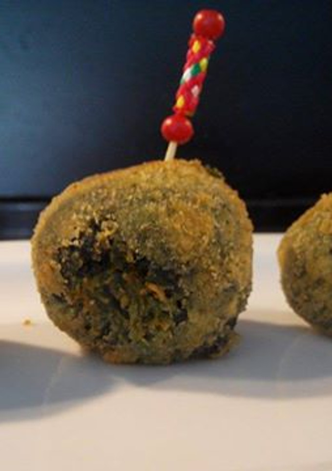 Una foto de Bolitas de espinacas y queso
