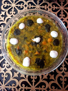 عکسی از دستور آش جو لعاب دار