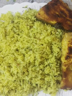 عکسی از دستور جوانه پلو با ماهی