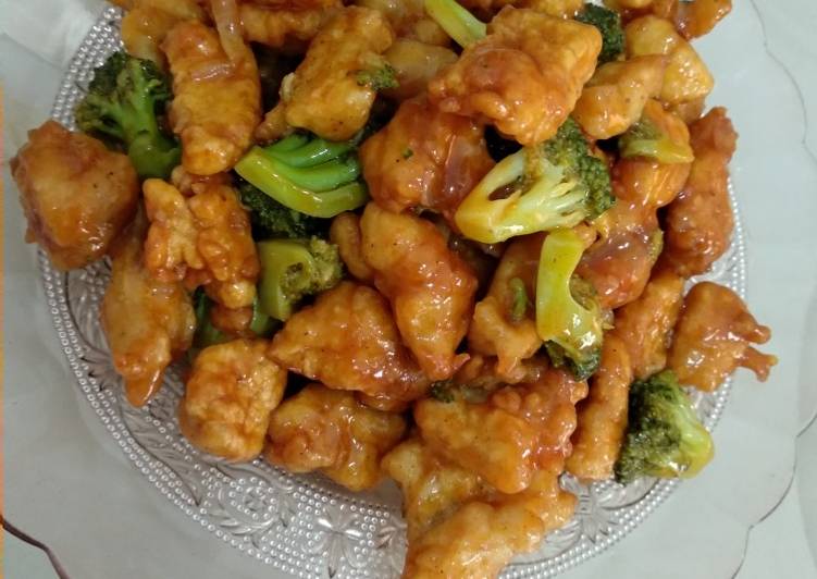 Chicken teriyaki with broccoli