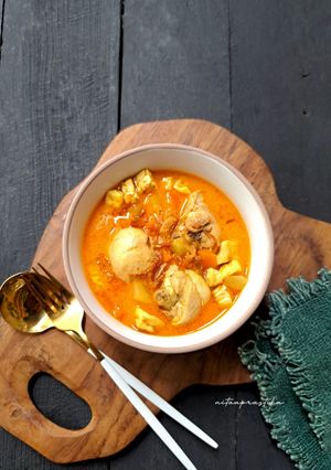 Foto resep Lodeh Kentang, Ayam, Wortel, Tahu, Tempe