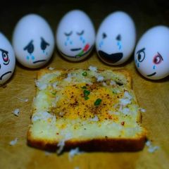 Chessy Baked Egg Toast A picture of Chessy Baked Egg Toast.