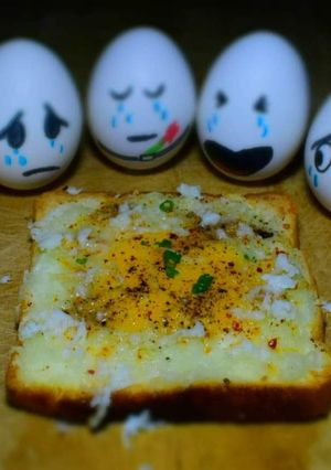 A picture of Chessy Baked Egg Toast.
