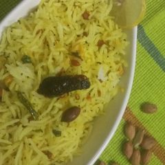 A picture of Lemon rice from left over rice.