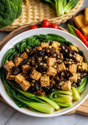 Foto resep Pakchoy Tahu Jamur Saus Tiram
