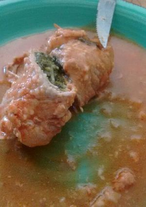 Una foto de Rollitos de carne rellenos de acelgas. ॐ