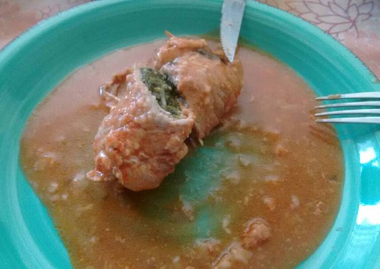 Rollitos de carne rellenos de acelgas. ॐ