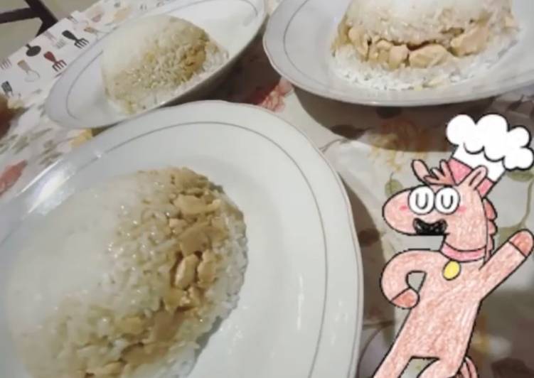 Cara Gampang Menyiapkan Nasi Ayam Jamur Tiram tanpa garam yang Enak Banget