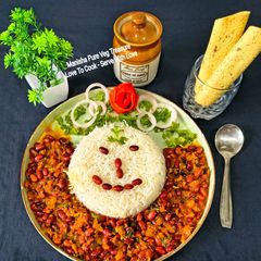 A picture of Rajma Chawal – Punjabi Special Comfort Food – One-Pot Meal.