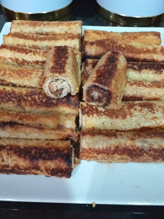 Una foto de Pan de molde rellenos con chocolate