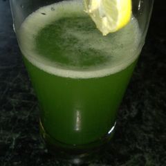 A picture of Karela juice.
