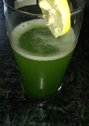 A picture of Karela juice.