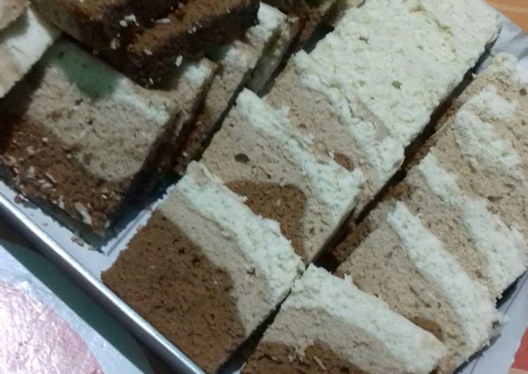 Resep Steam cake 3 rasa Anti Gagal