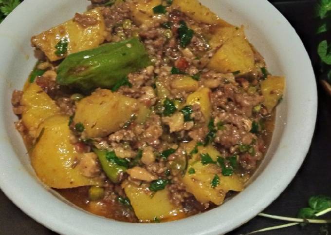 Simple Way to Make Super Quick Homemade Alo matar qeema