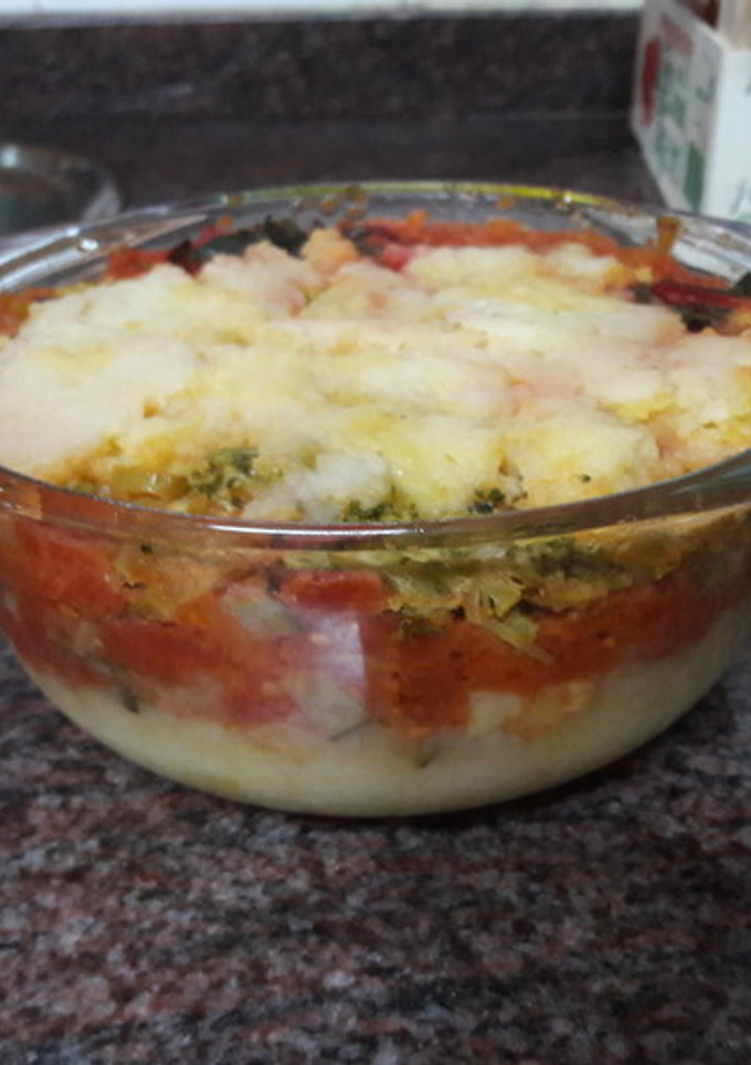 Una foto de Pastel de verdura vegano