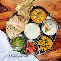 A picture of Simple veg thali.