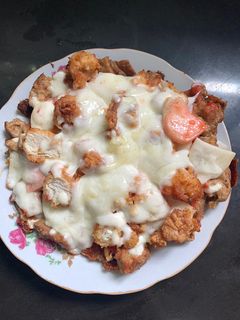 Hình của món Bánh pizza làm bằng sandwich.