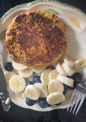 A picture of Sweet potato pancakes.