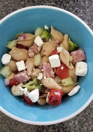 A picture of Greek pasta.