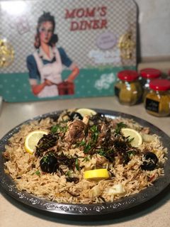 صورة لوصفة كبسة لحم 🥩🍚 ✨ بقدر الضغط الكهربائي ✨