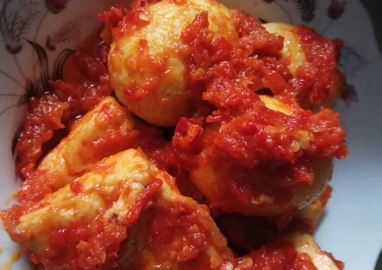 Telur dan tahu balado nitdut