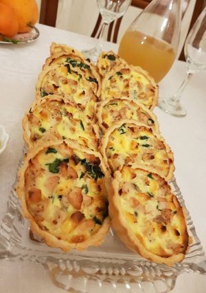 صورة لوصفة كيش بالسبانخ والجبنة