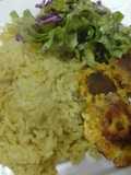 Mix colombiano: arroz con coco y patacones 🇨🇴
