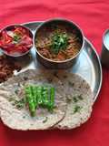 Ringan (Brinjal) Oro and Sorghum, Pearl Millet Chapti