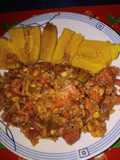 Arroz con salsa que sobró