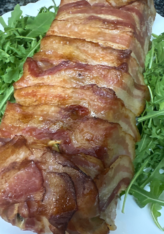 Una foto de 598. Pastel de bacon y pollo (principal carne)