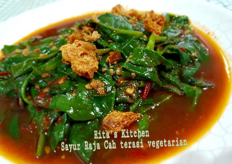 Cara Gampang Membuat 6. Sayur Raja Cah terasi vegetarian Anti Gagal