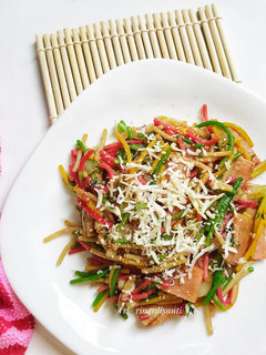 Foto resep 67. Rainbow Spageti Aglio Olio untuk Anak (#pr_pasta)