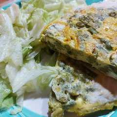 Foto di Frittata non fritta di piselli, fagiolini e philadelphia