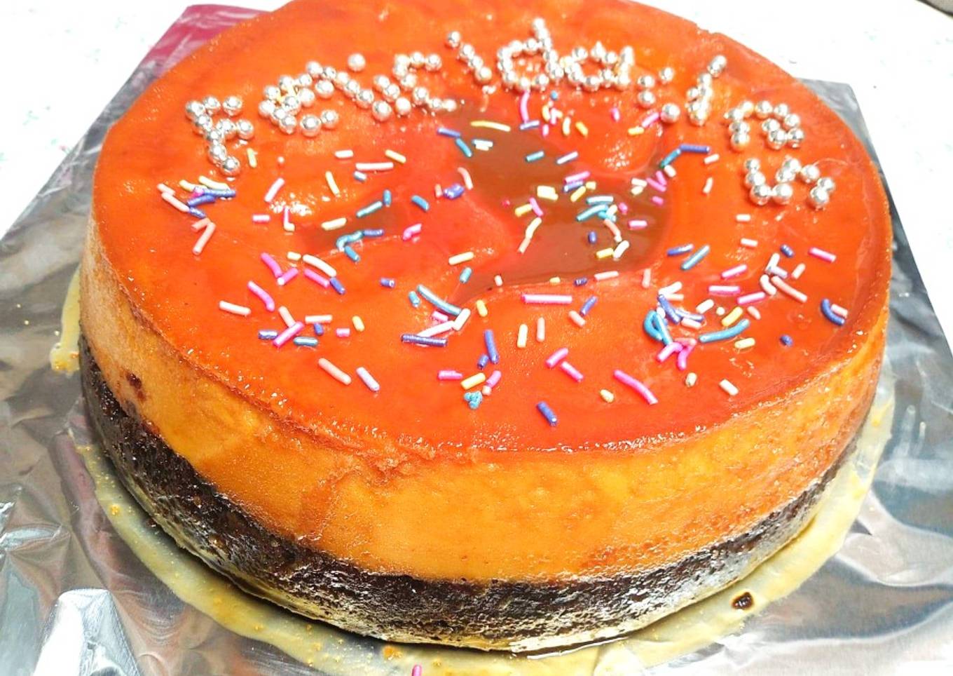 Pastel imposible (chocoflan)