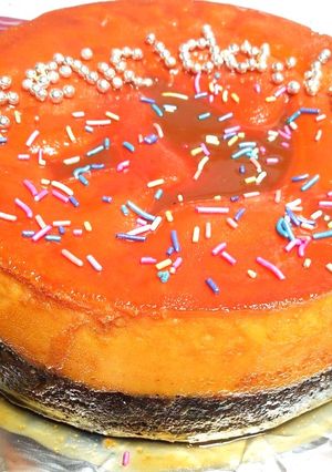 Una foto de Pastel imposible (chocoflan)