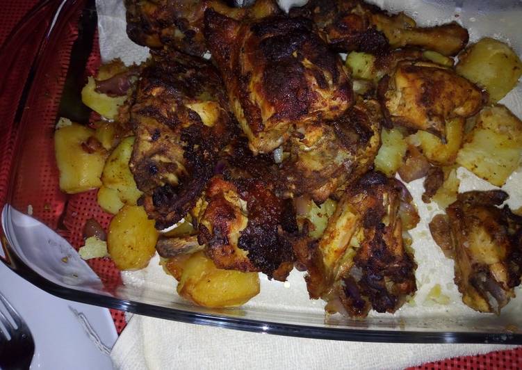 Recipe of Ultimate Baked chicken in veggies